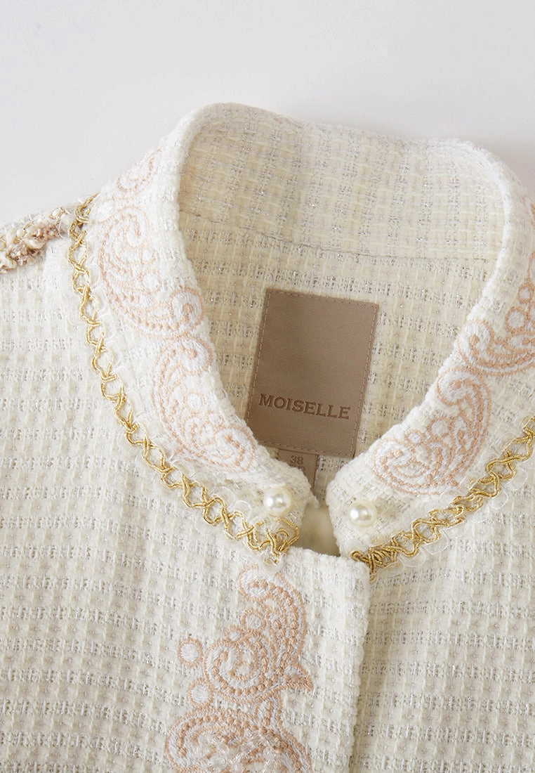 Chinese Knot Paisley-detail Patch-pocket Coat
