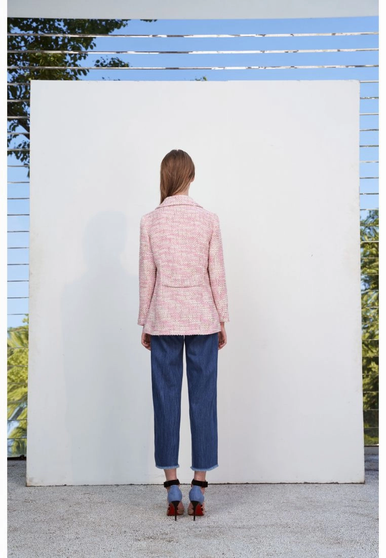 Classic pink tweed jacket