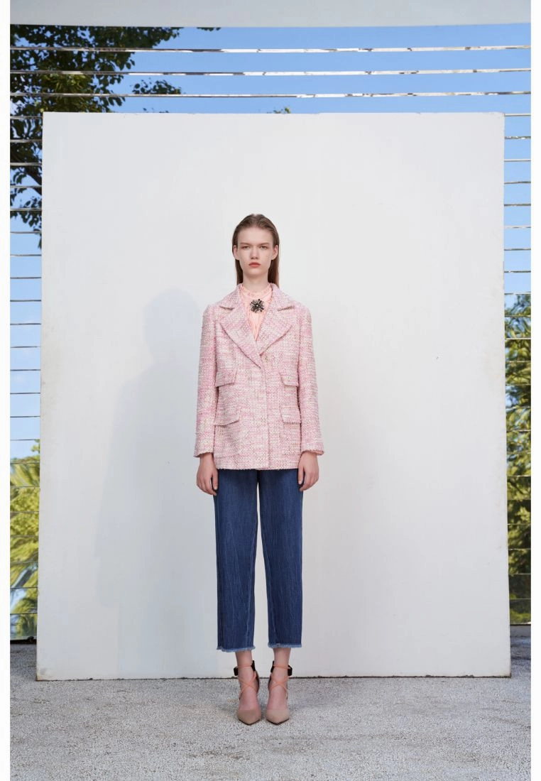 Classic pink tweed jacket