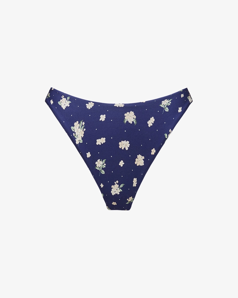 Classic Scoop Polka Dot Floral Bikini Bottom