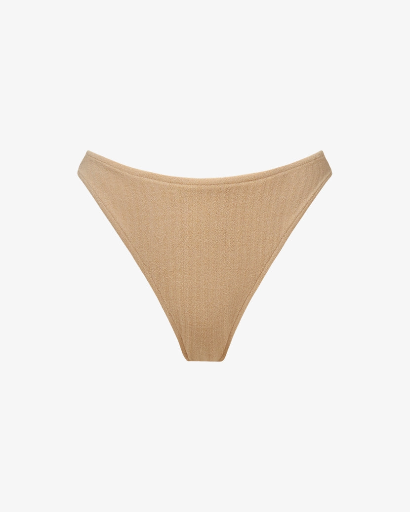 Classic Scoop Stripe Towel Terry Bikini Bottom