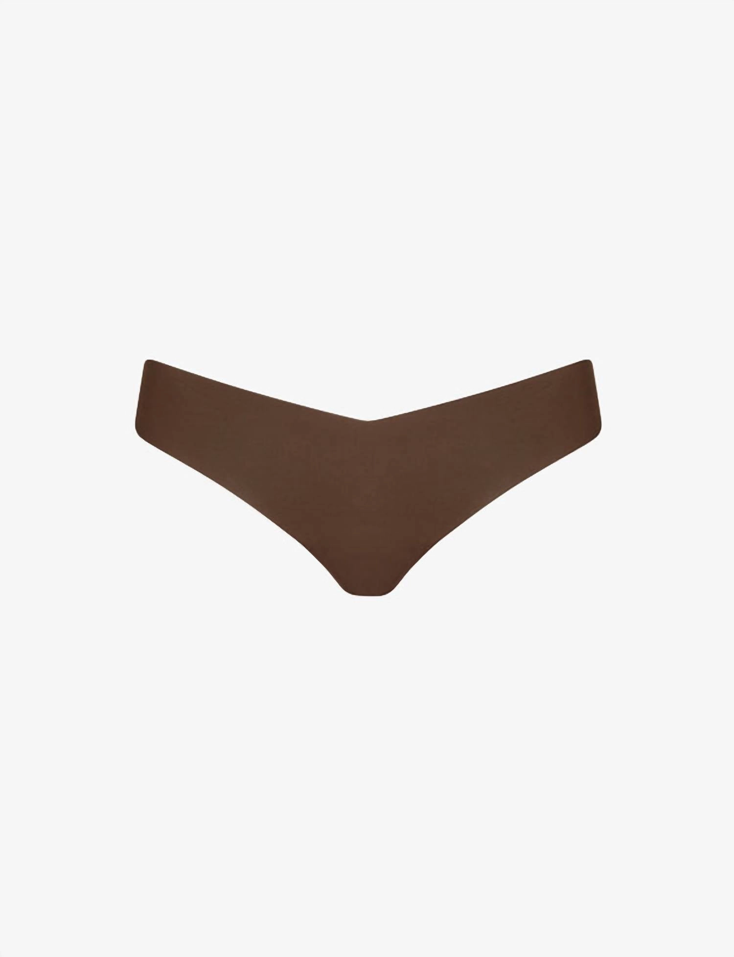 Classic Solid Thong In Mocha