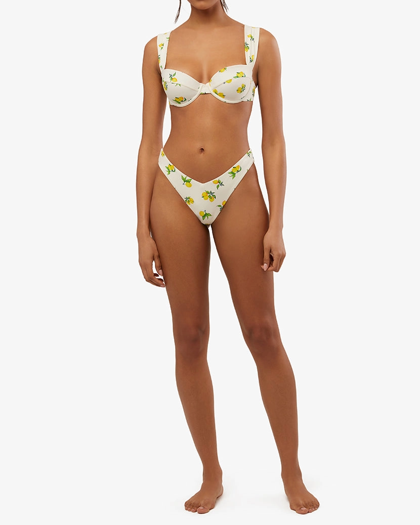 Claudia  Ditsy Lemons Bikini Top