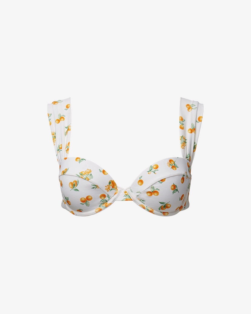Claudia Ditsy Oranges Bikini Top