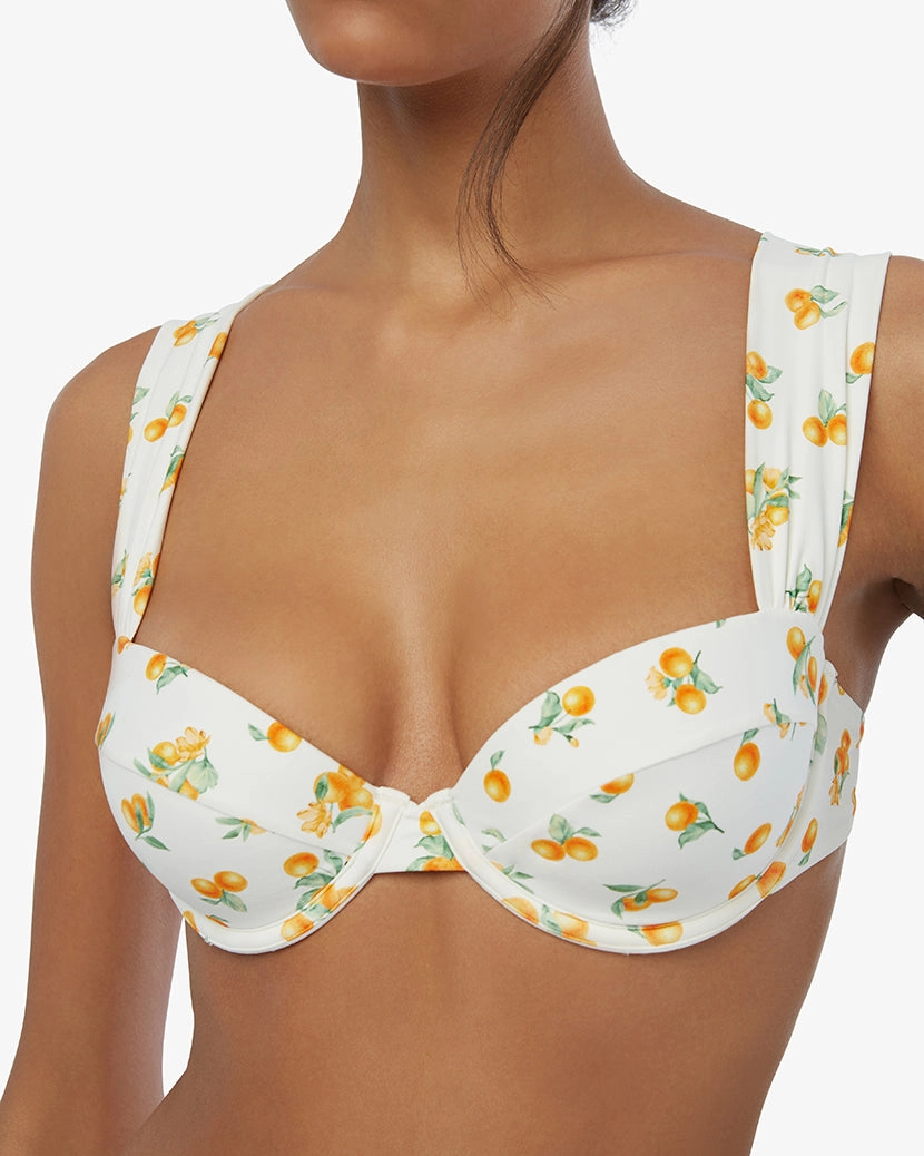Claudia Ditsy Oranges Bikini Top