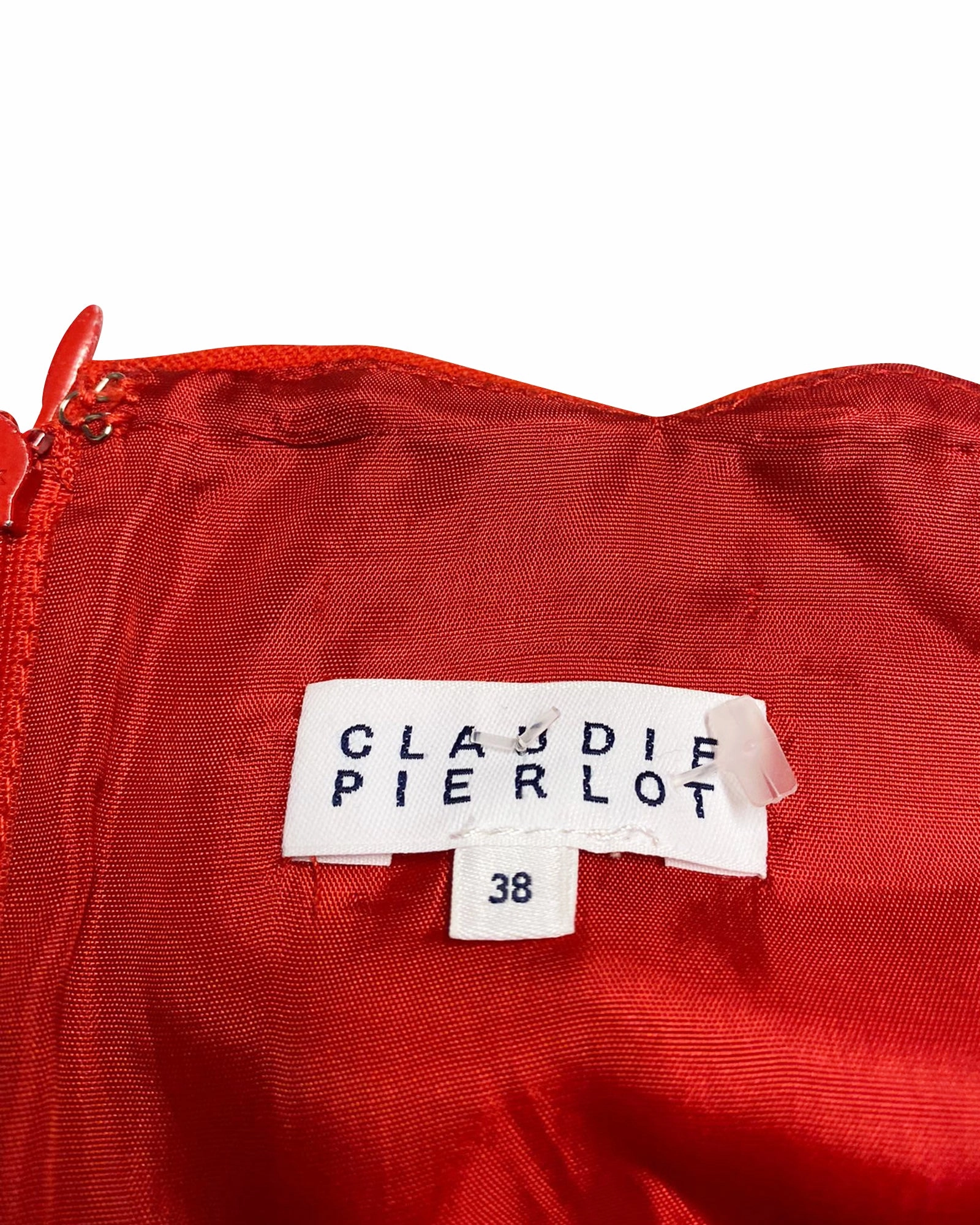 Claudie Pierlot Scalloped Skirt in Red Viscose