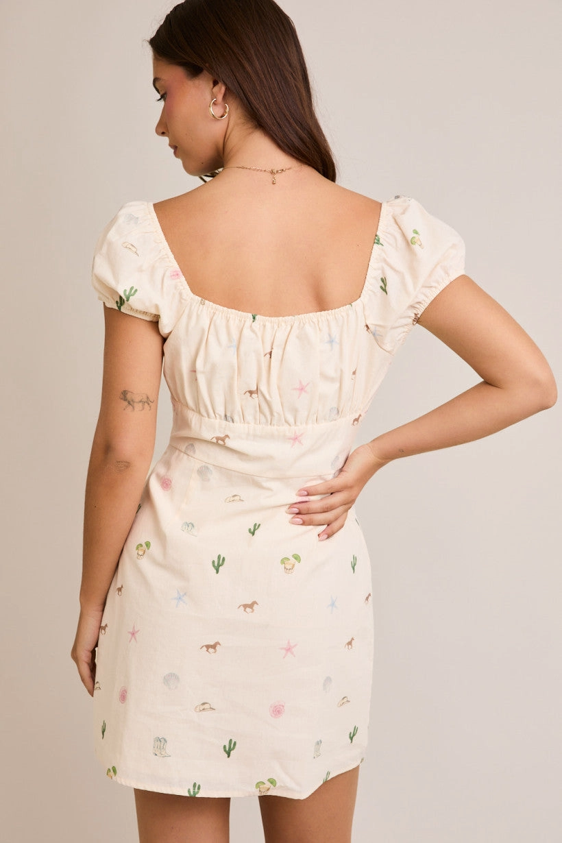 Coastal Cowgirl Western Mini Dress