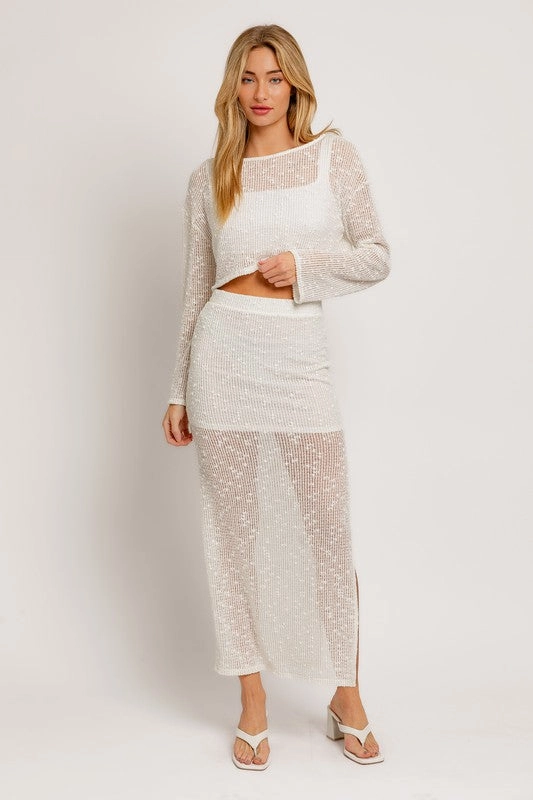 Cocoa Island Fitted Midi Skirt