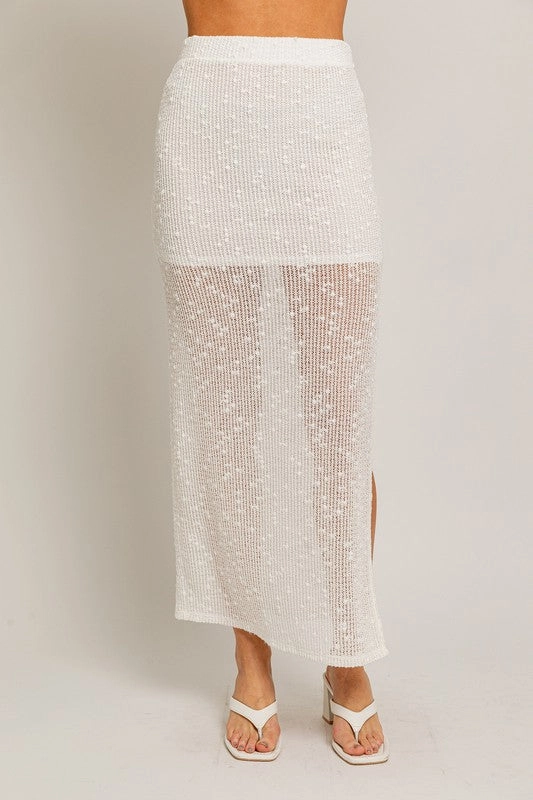 Cocoa Island Fitted Midi Skirt