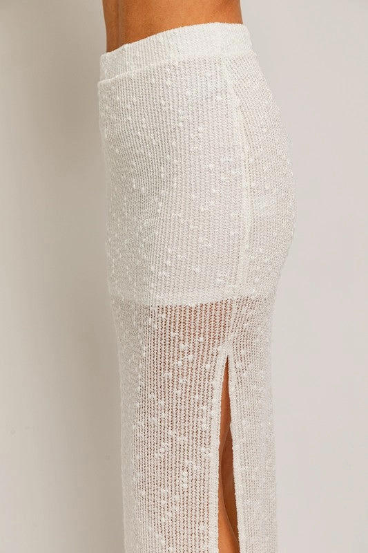 Cocoa Island Fitted Midi Skirt