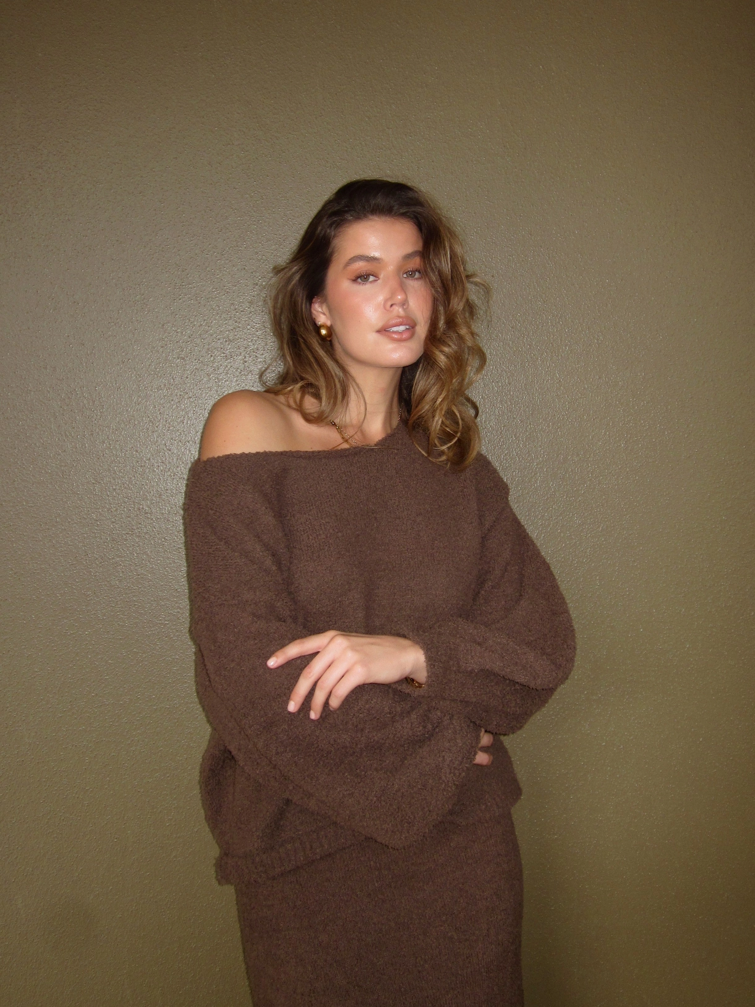 Cohen Knit Jumper - Chocolate