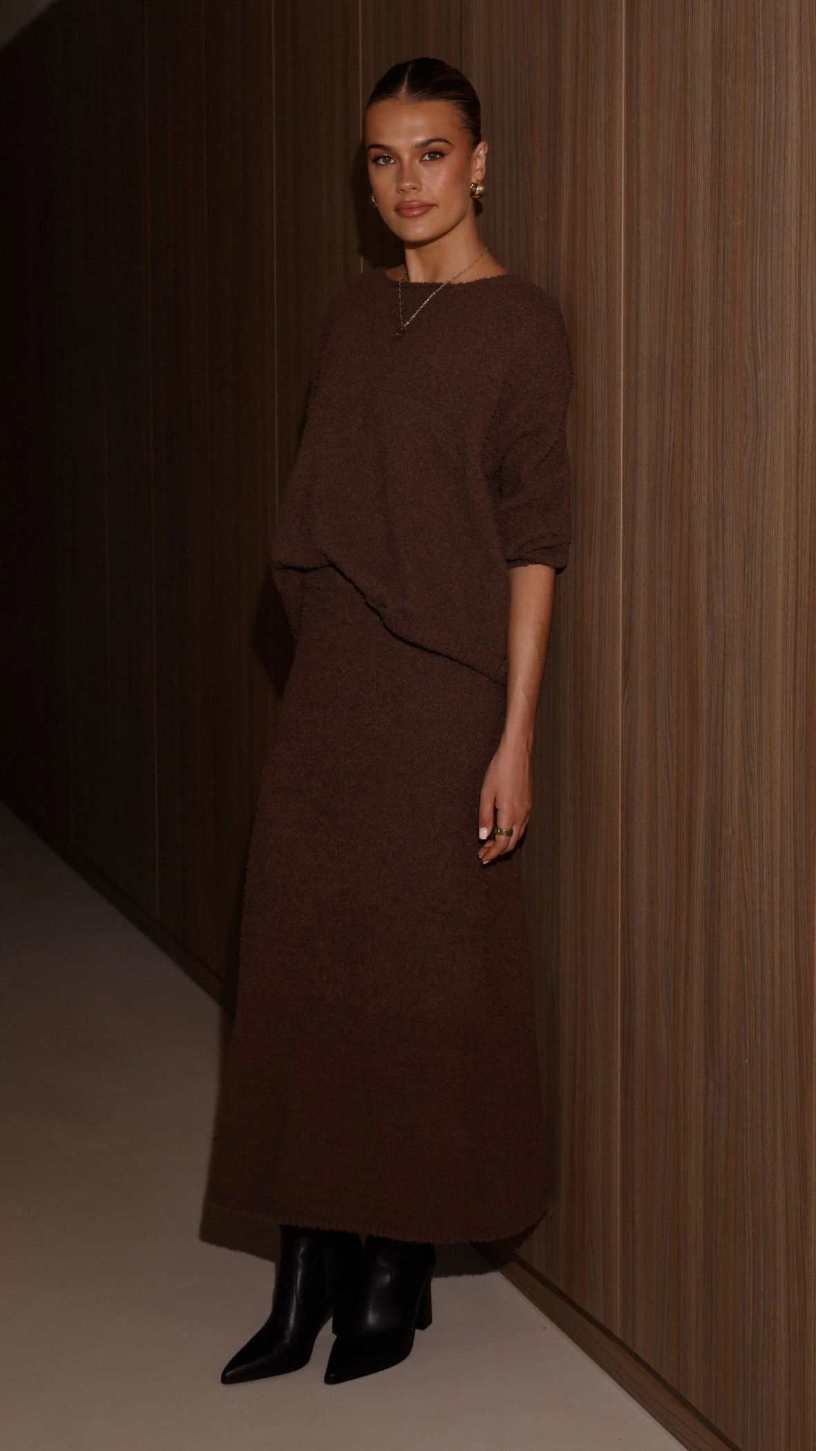 Cohen Knit Jumper - Chocolate