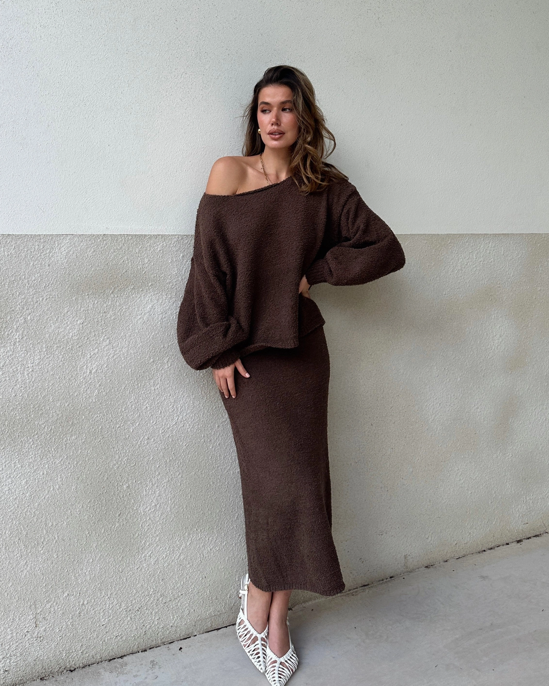 Cohen Knit Jumper - Chocolate