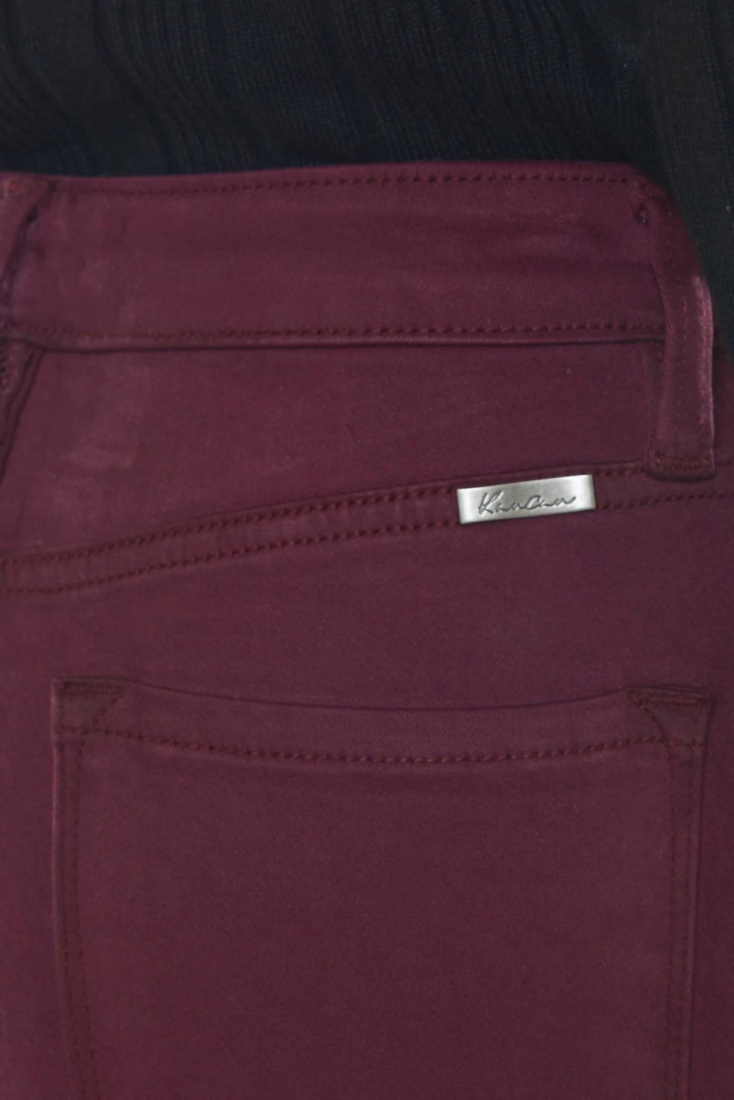 Colleen High Rise Super Skinny Jeans In Burgundy