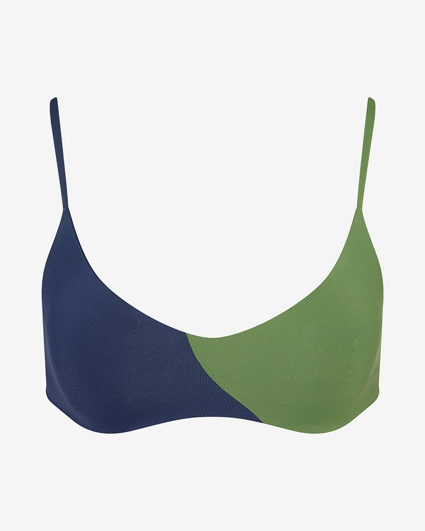 Colorblock Tie Back Top