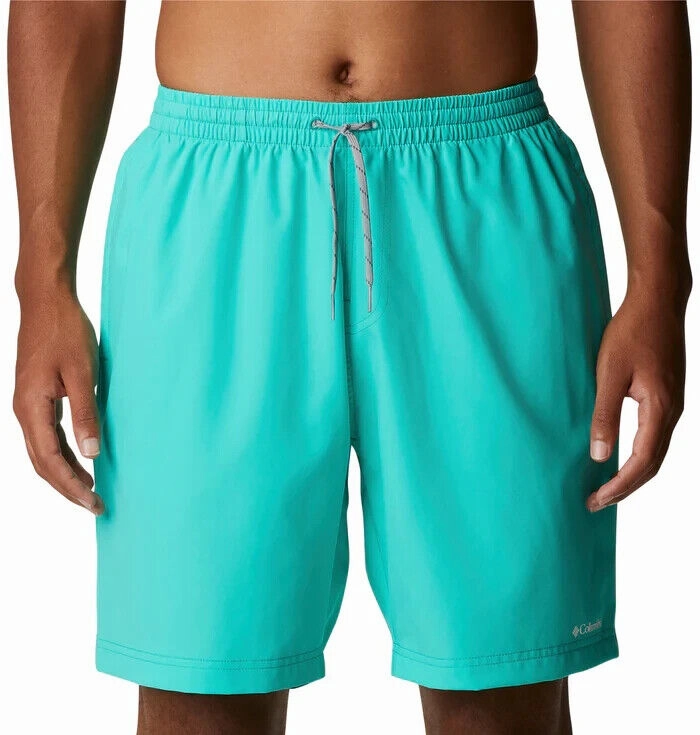 Columbia Summertide Shorts Men's XL Turquoise Stretch Drawstring Waist APP1276
