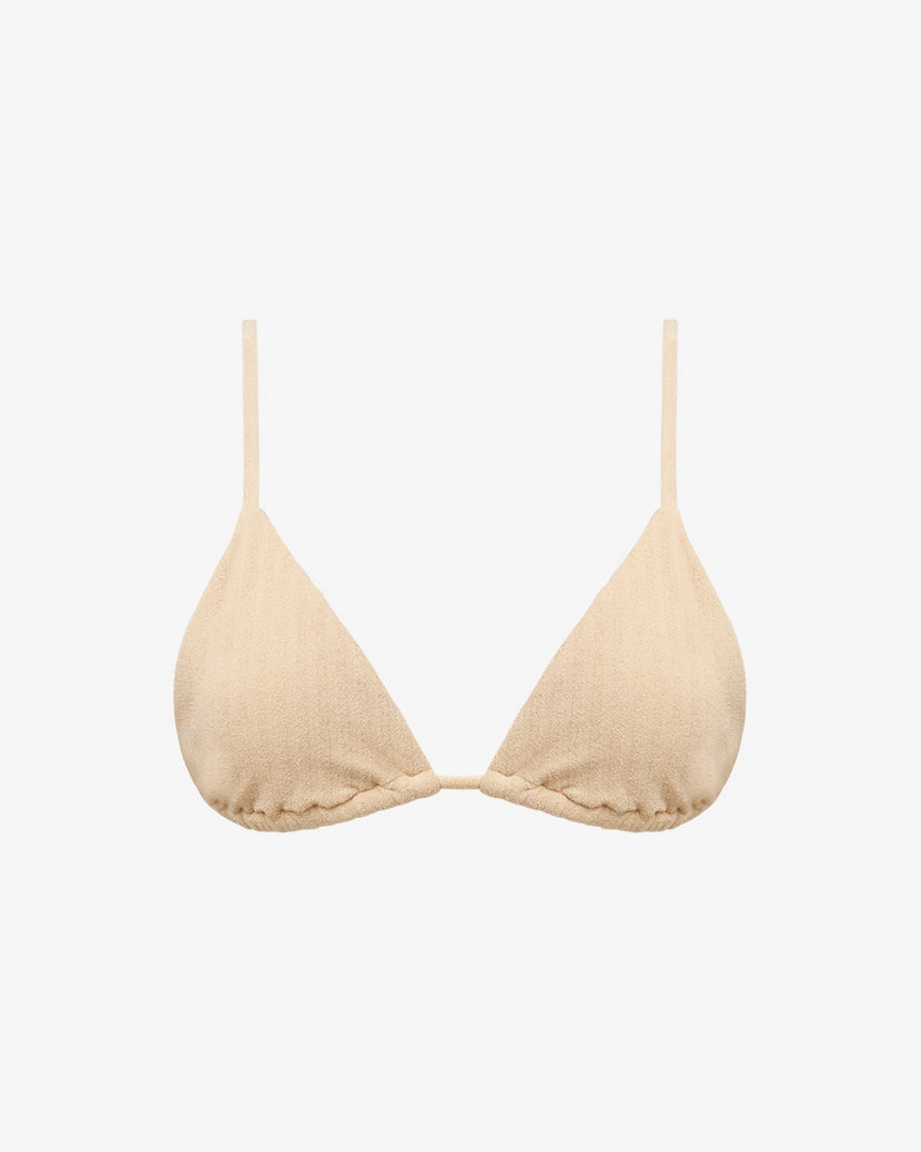 Cooper Stripe Towel Terry Bikini Top