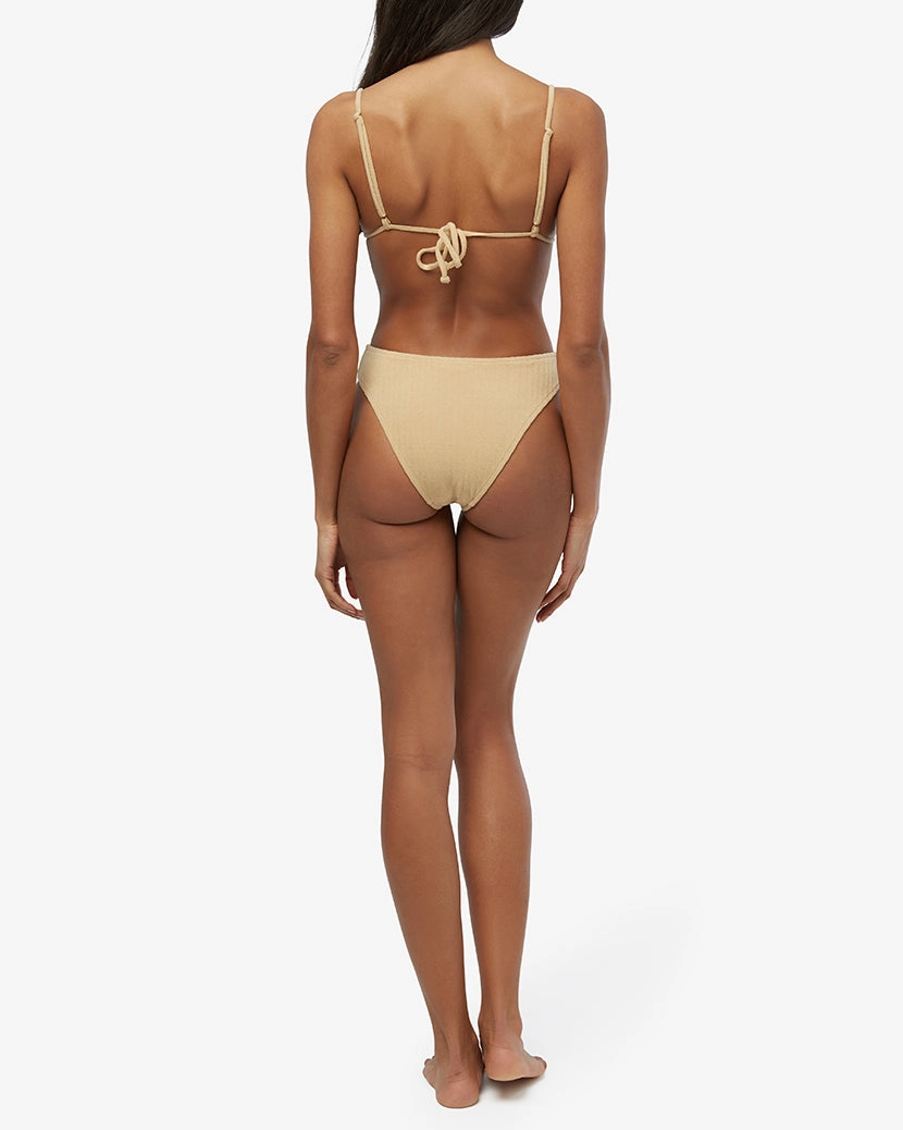 Cooper Stripe Towel Terry Bikini Top