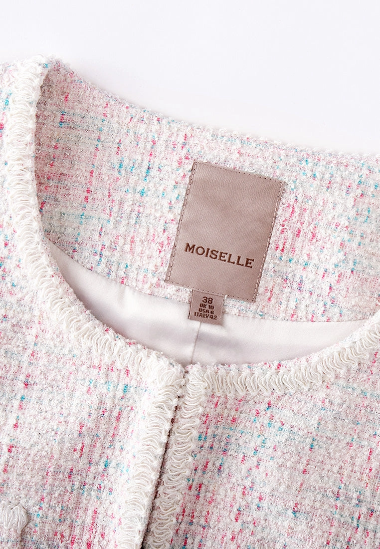 Cotton Candy Stretch Tweed Vest
