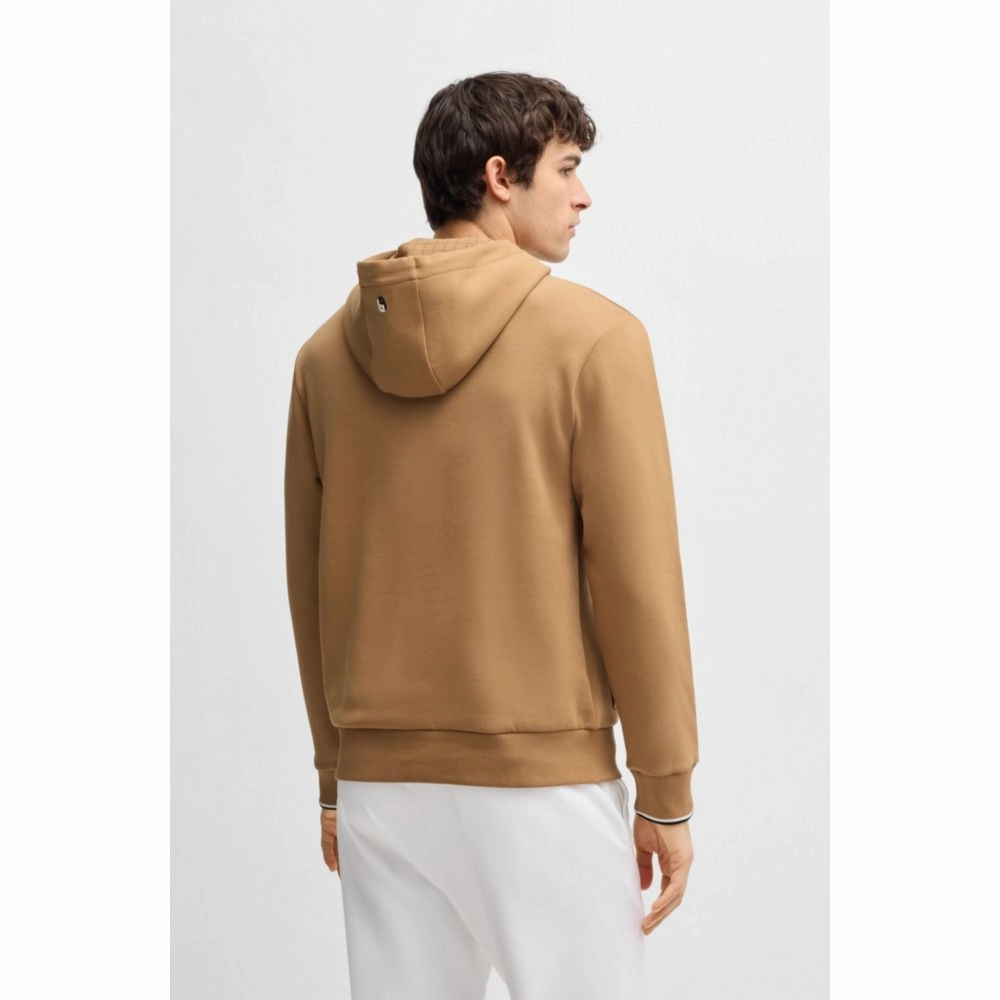 Cotton hoodie with tennis artwork