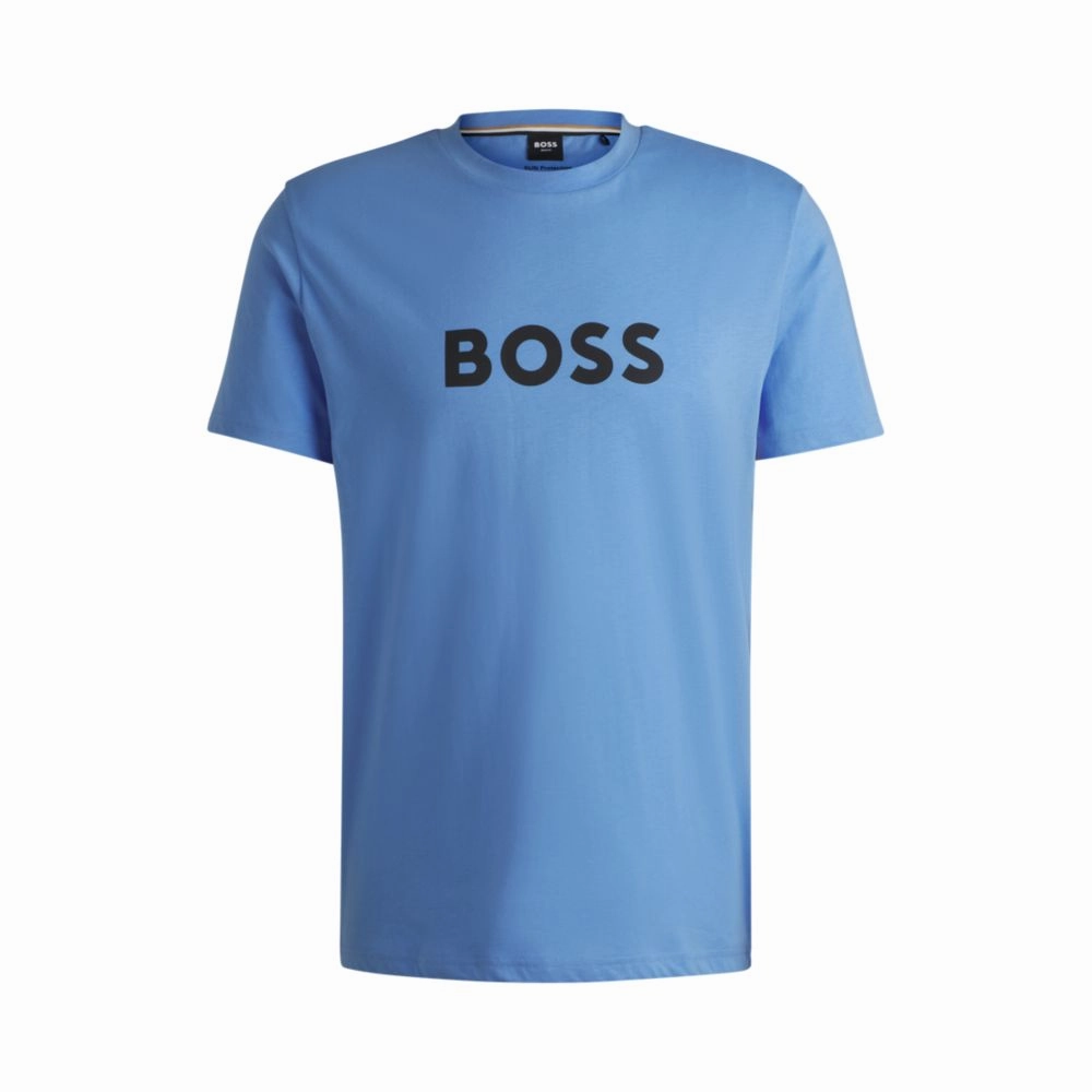 Cotton-jersey regular-fit T-shirt with SPF 50  UV protection