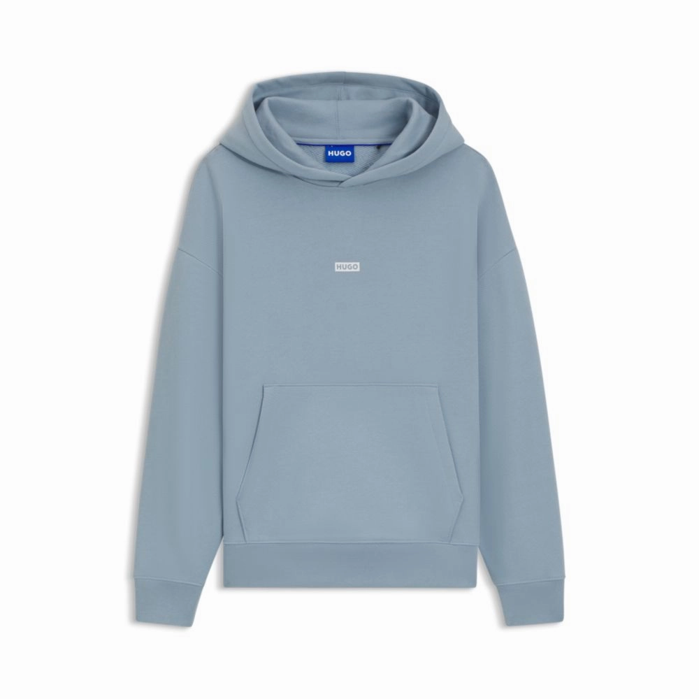 Cotton-terry loose-fit hoodie with logo details