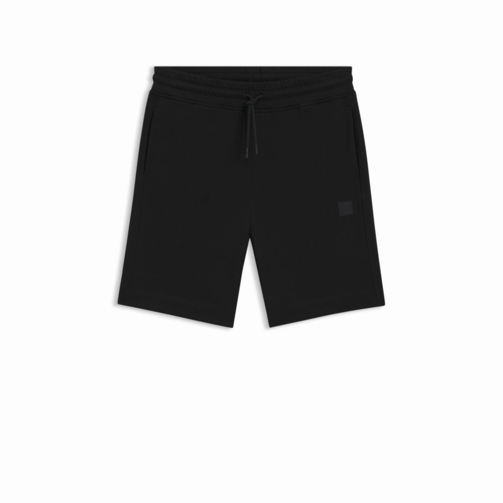 Cotton-terry regular-fit shorts with logo badge