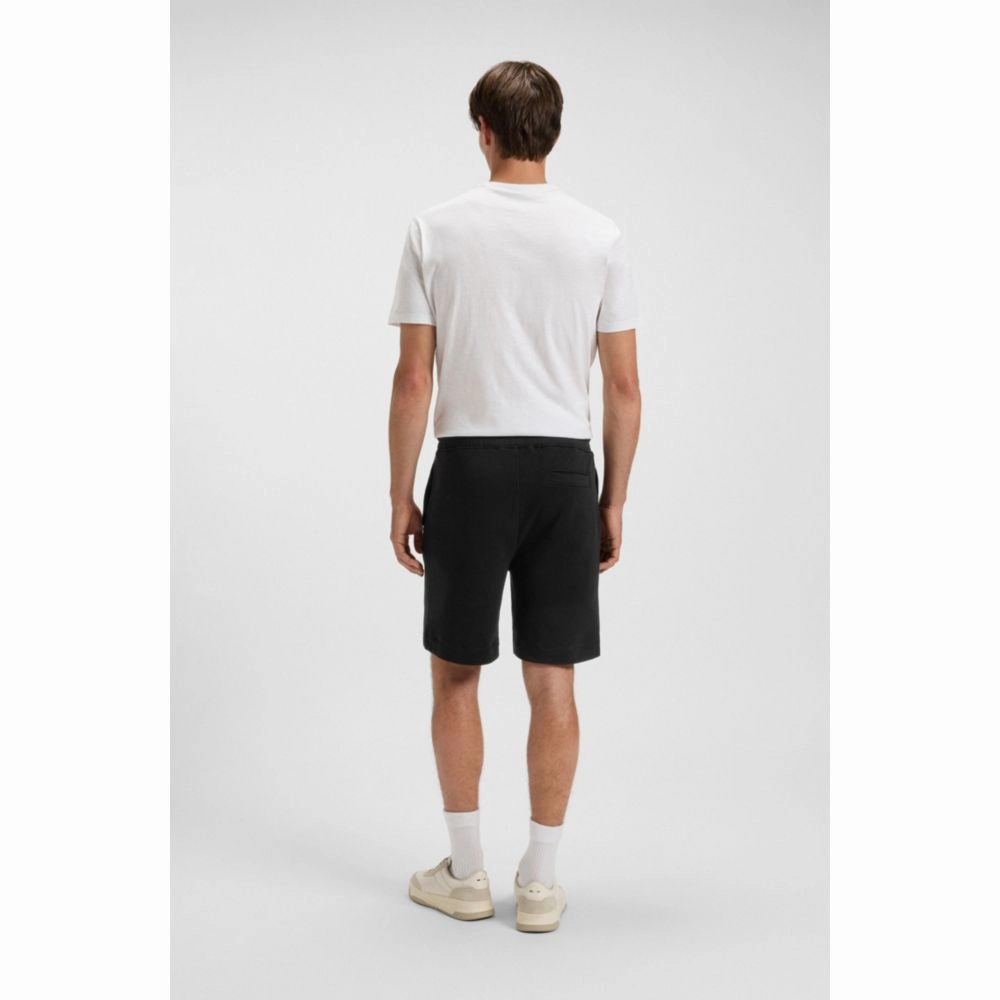 Cotton-terry regular-fit shorts with logo badge