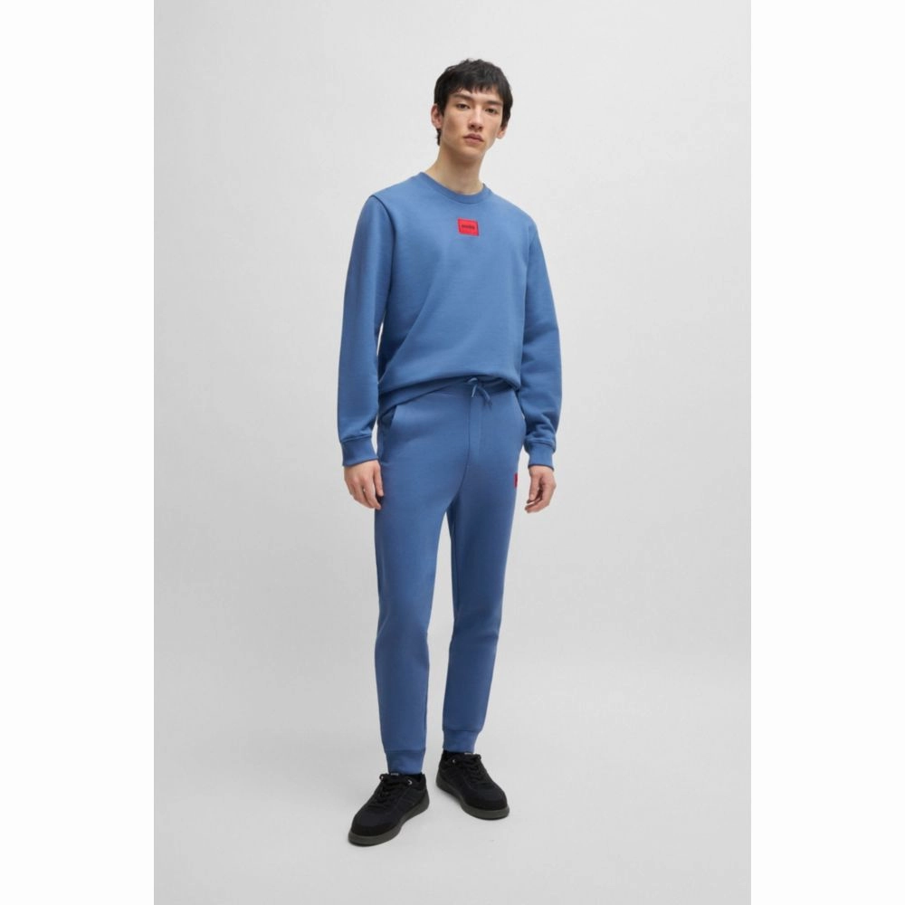 Cotton-terry regular-fit sweatshirt with logo label