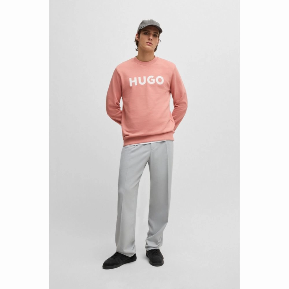 Cotton-terry regular-fit sweatshirt with logo print