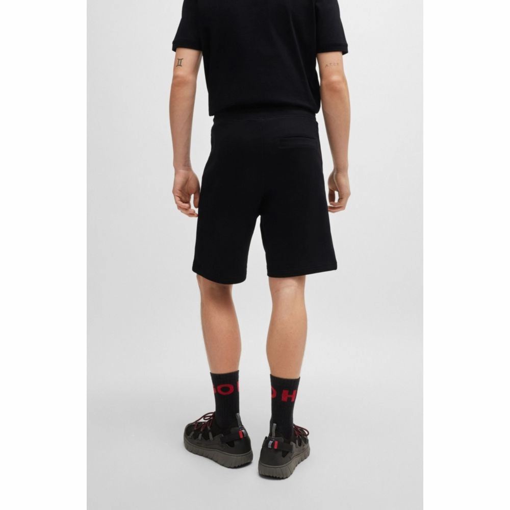 Cotton-terry relaxed-fit shorts with logo trim