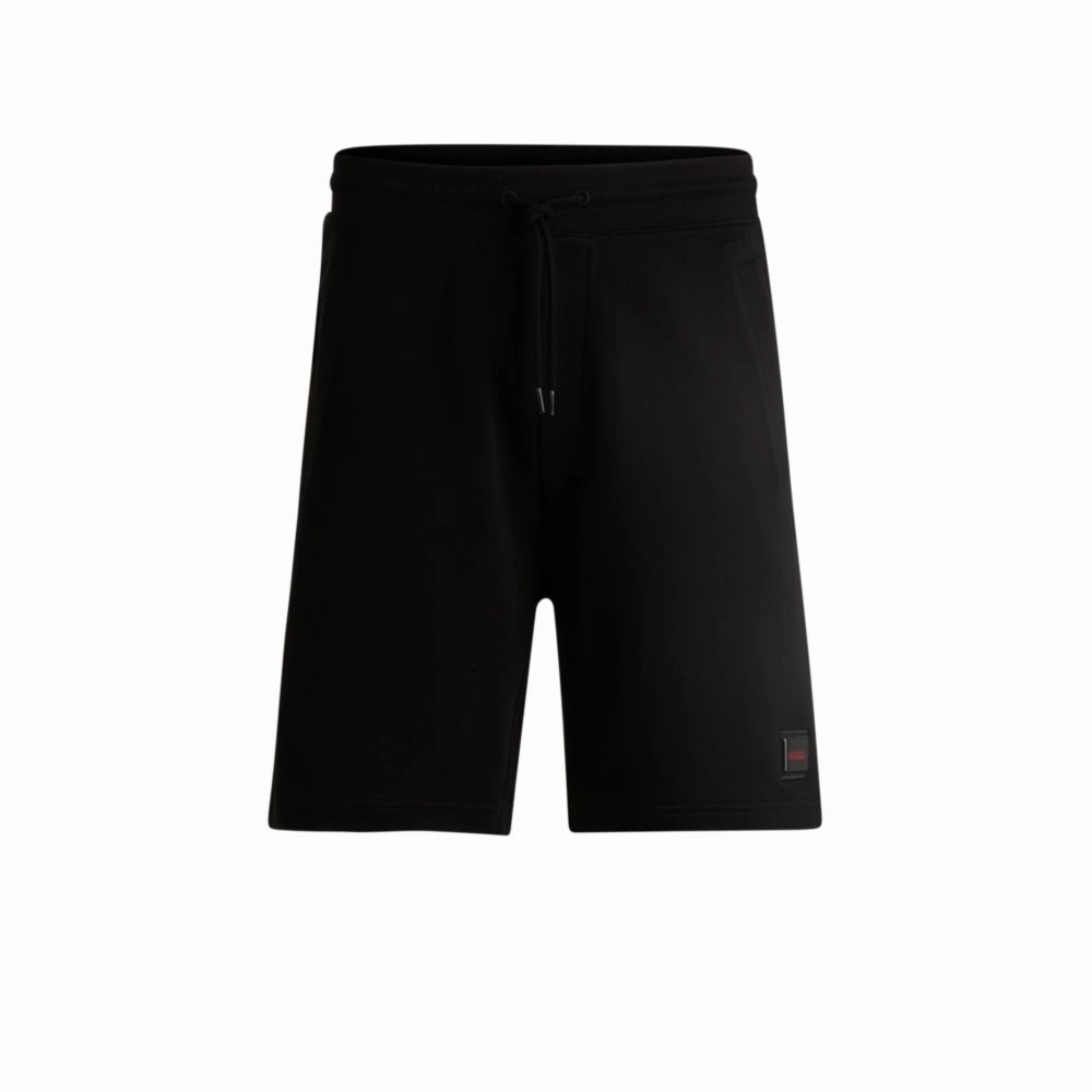 Cotton-terry relaxed-fit shorts with logo trim
