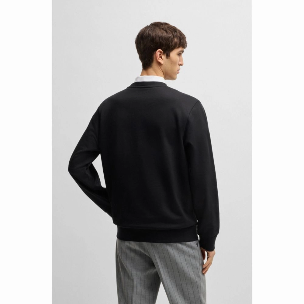 Cotton-terry relaxed-fit sweatshirt with script logo