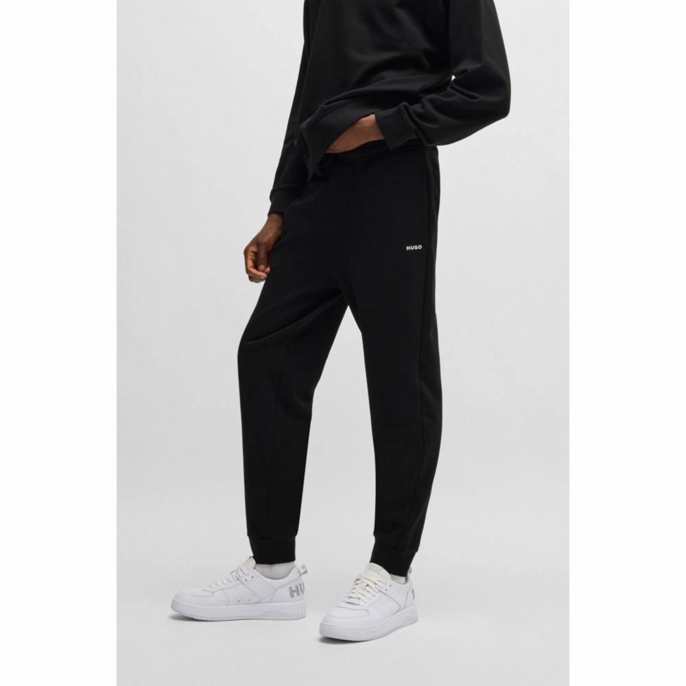 Cotton-terry tracksuit bottoms with logo print
