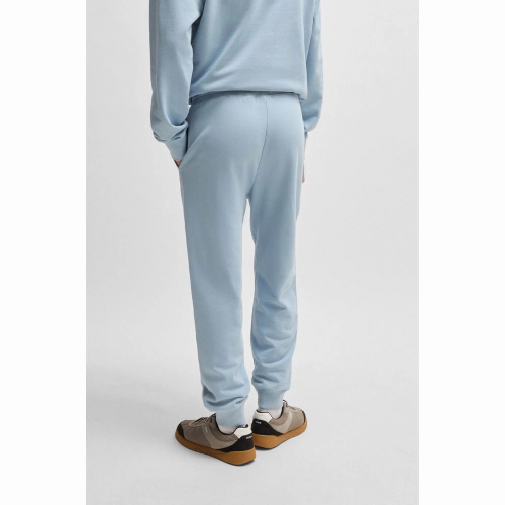 Cotton-terry tracksuit bottoms with logo print
