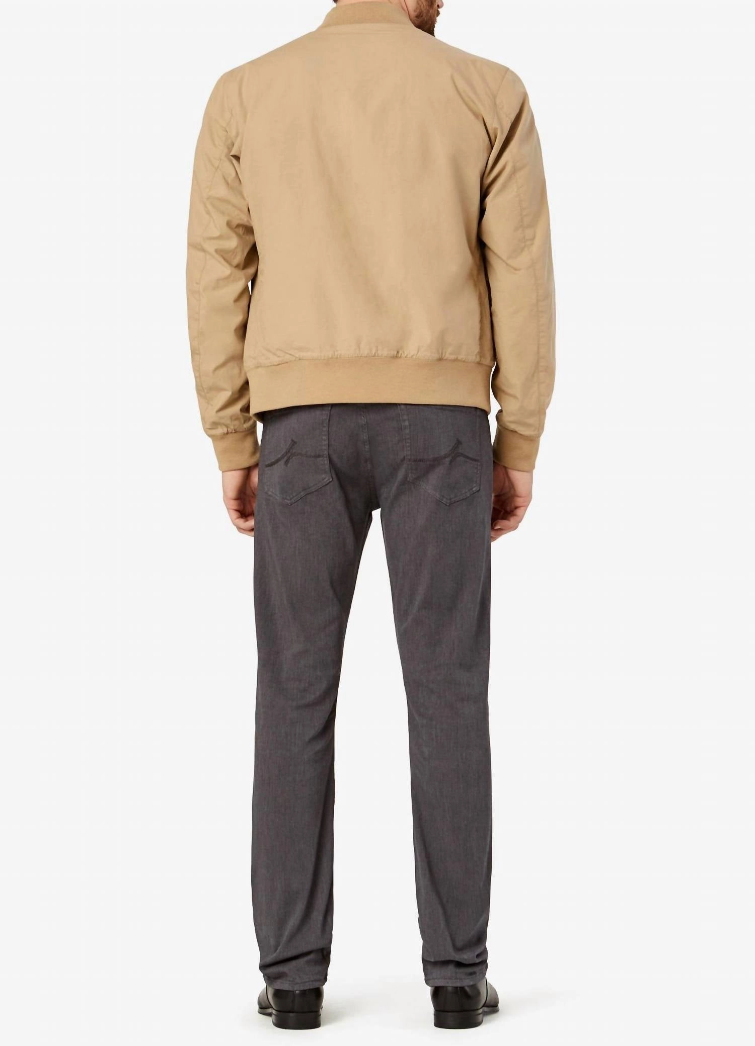 Courage Straight Leg Pants In Grey Diagonal
