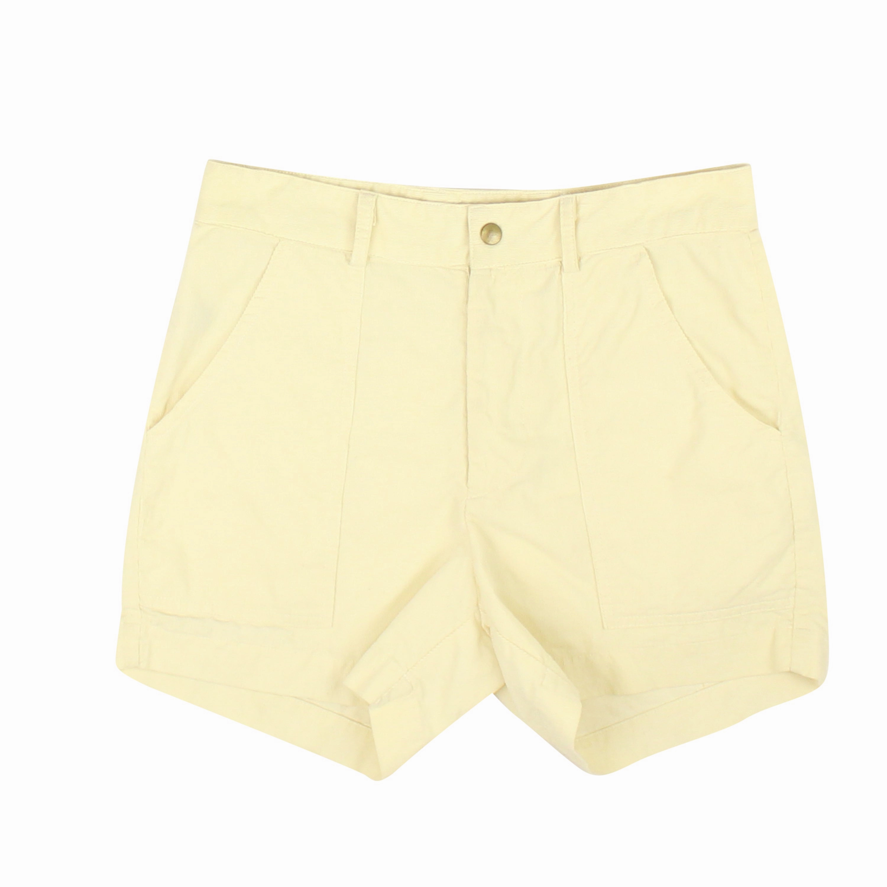 Cream Corduroy Lightweight Shorts