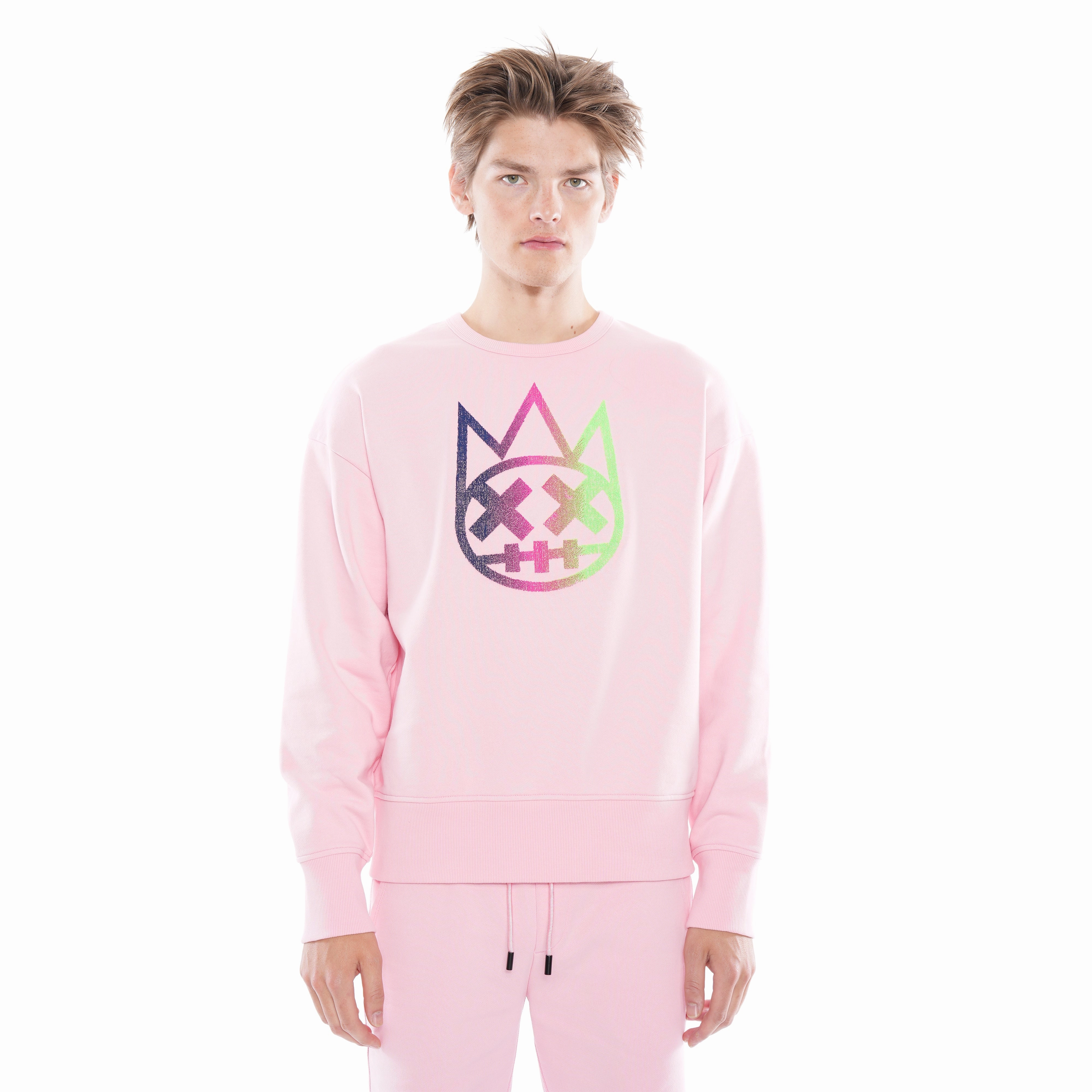 CREW NECK FLEECE IN CANDY PINK