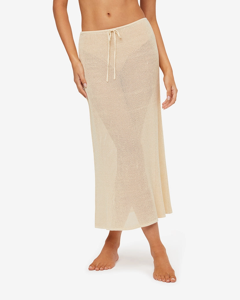 Crochet Low Rise Midi Skirt