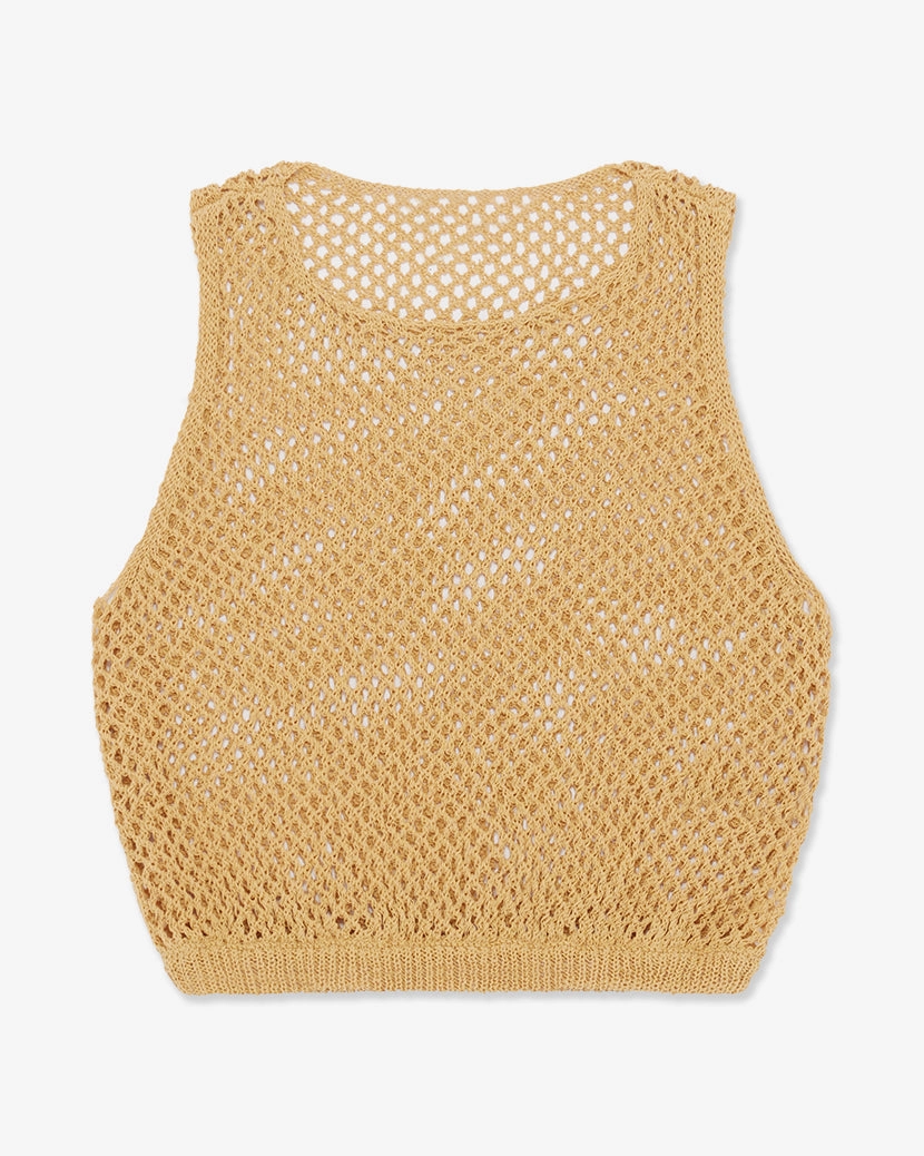 Crochet Ruched Crop Top