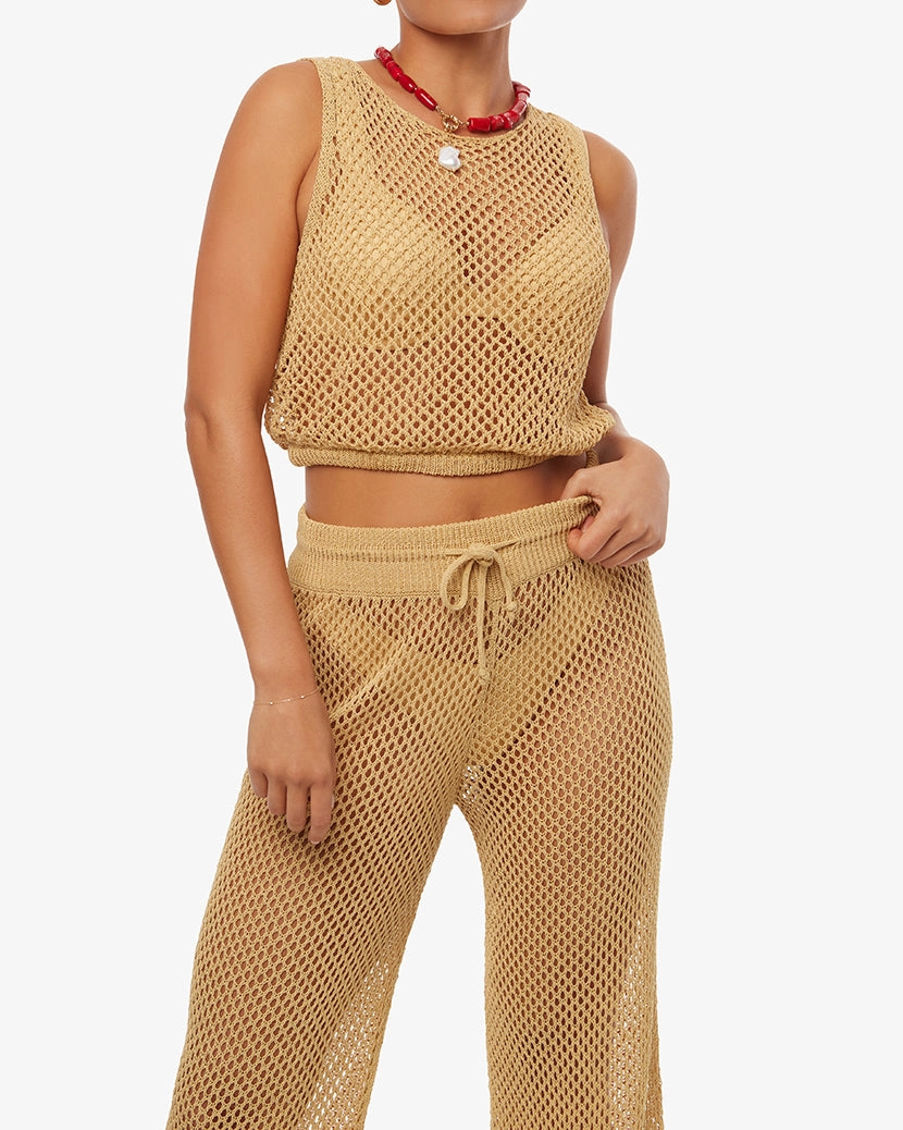 Crochet Ruched Crop Top
