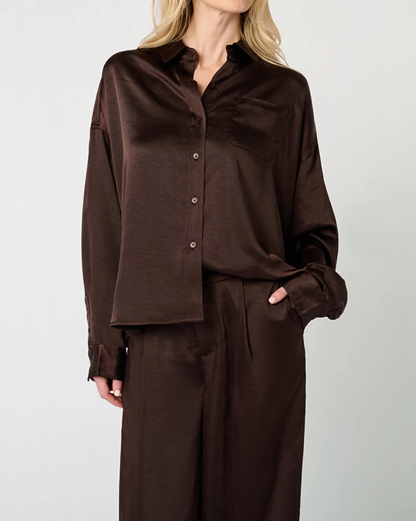 Cropped Button Front Shirt
