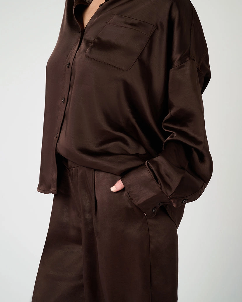 Cropped Button Front Shirt