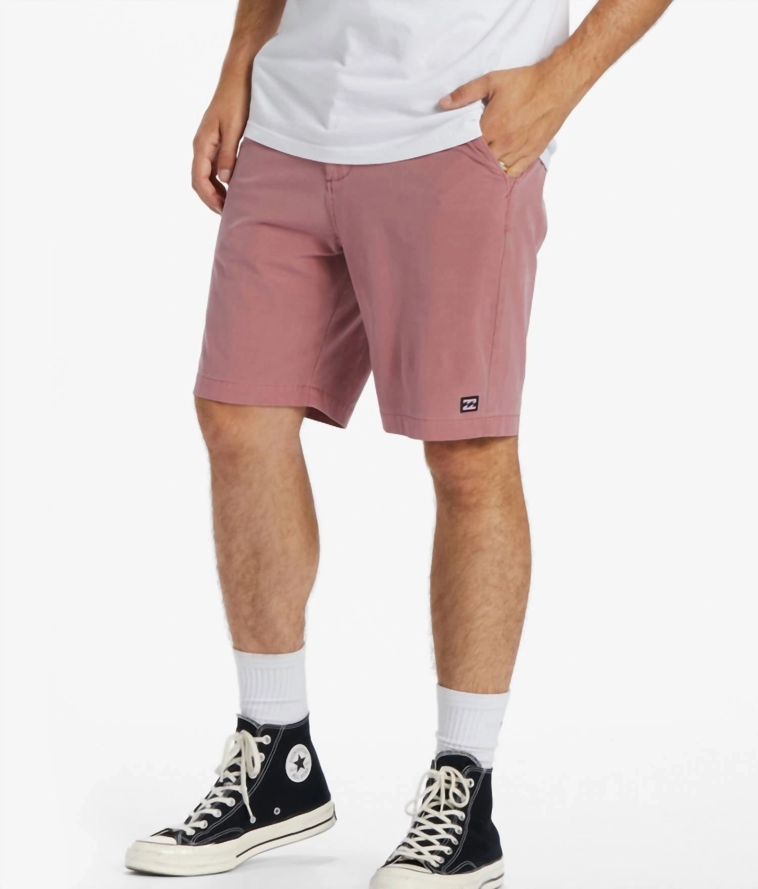 Crossfire Wave Washed Shorts In Coral