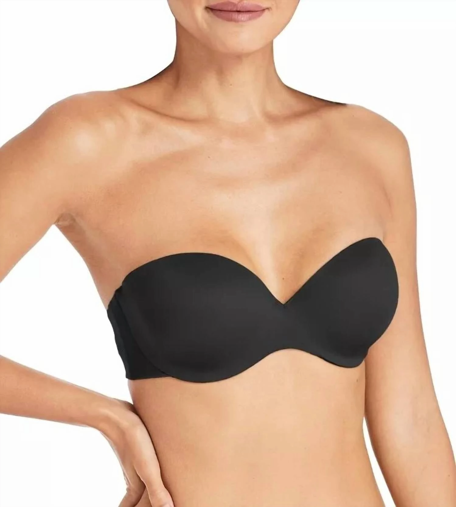 Custom Lift Strapless Underwire Bra In Black