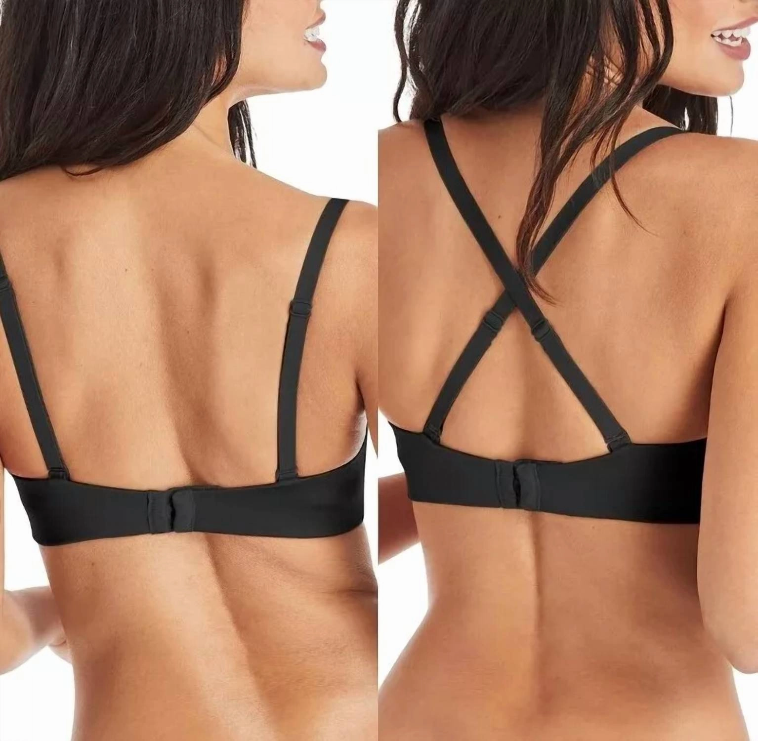 Custom Lift Strapless Underwire Bra In Black
