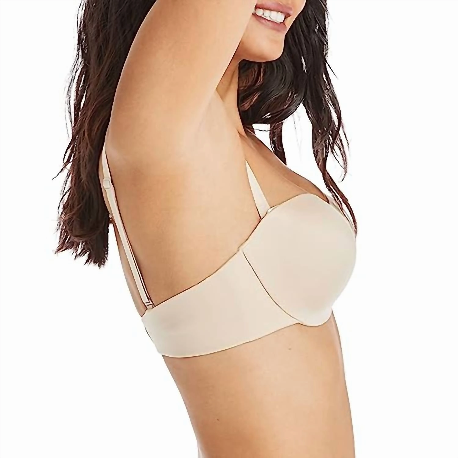 Custom Lift Strapless Underwire Bra In Latte Lift