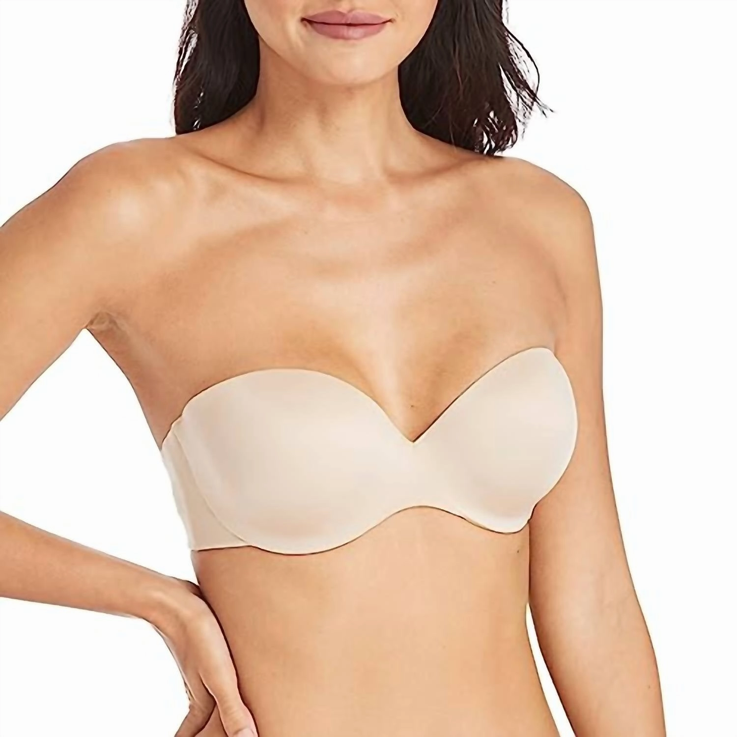 Custom Lift Strapless Underwire Bra In Latte Lift
