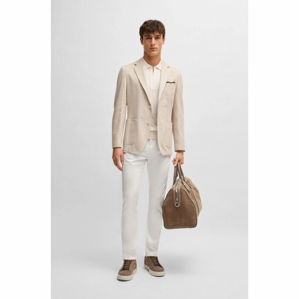 Delaware slim-fit jeans in white stretch denim