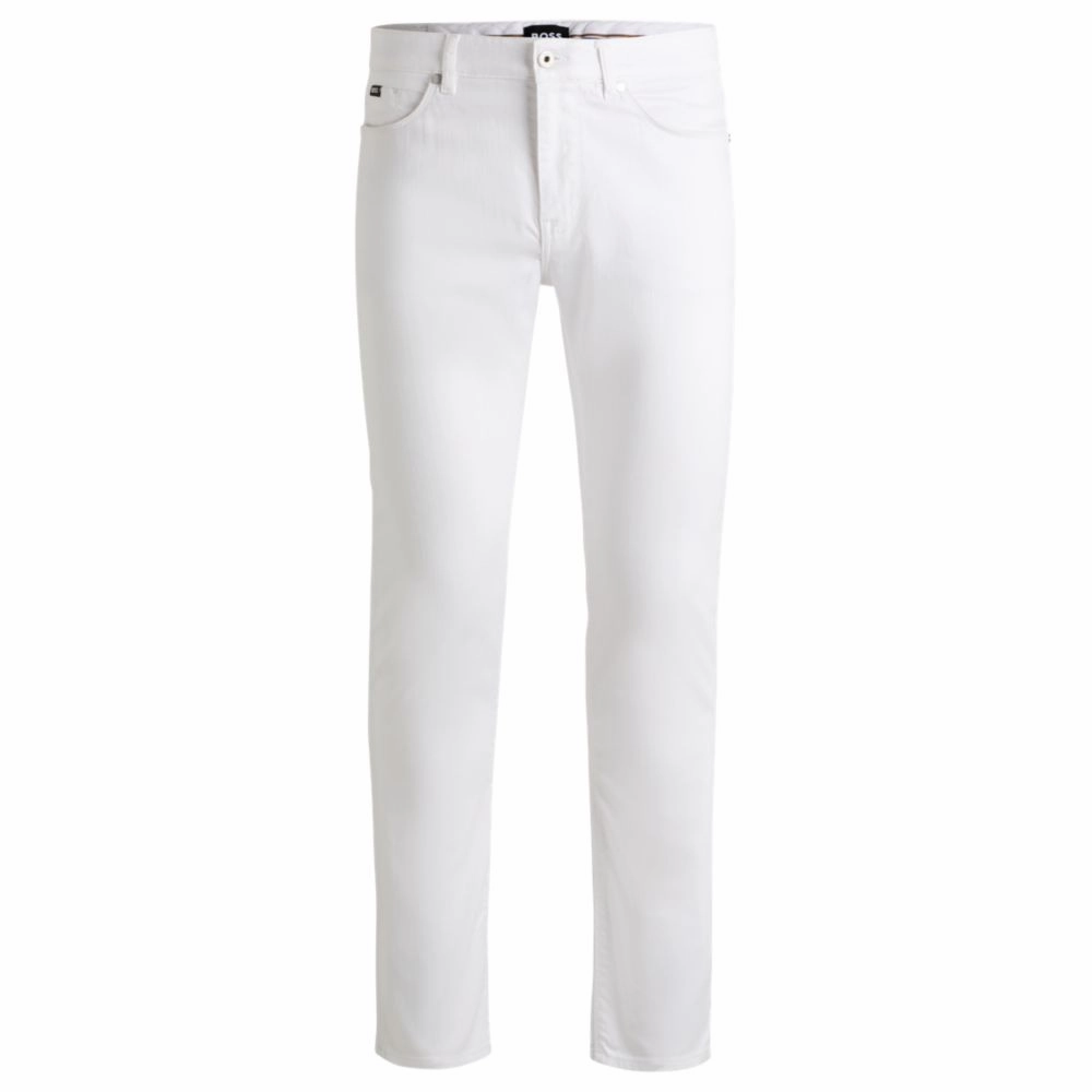 Delaware slim-fit jeans in white stretch denim